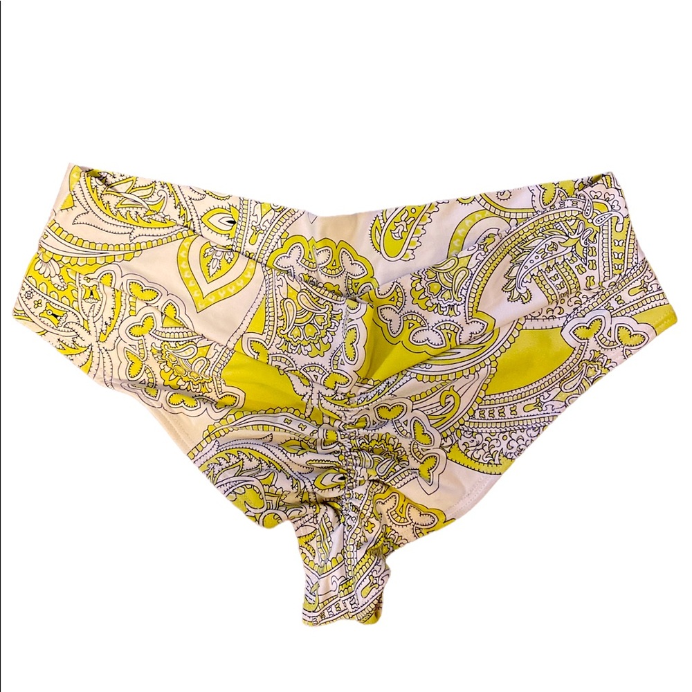MONTCE Swim lime green paisley bikini bottom